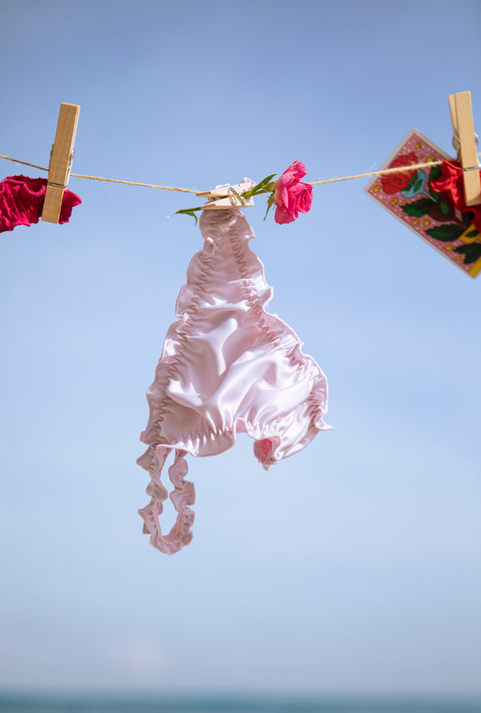 Candy Pink high waisted thongs