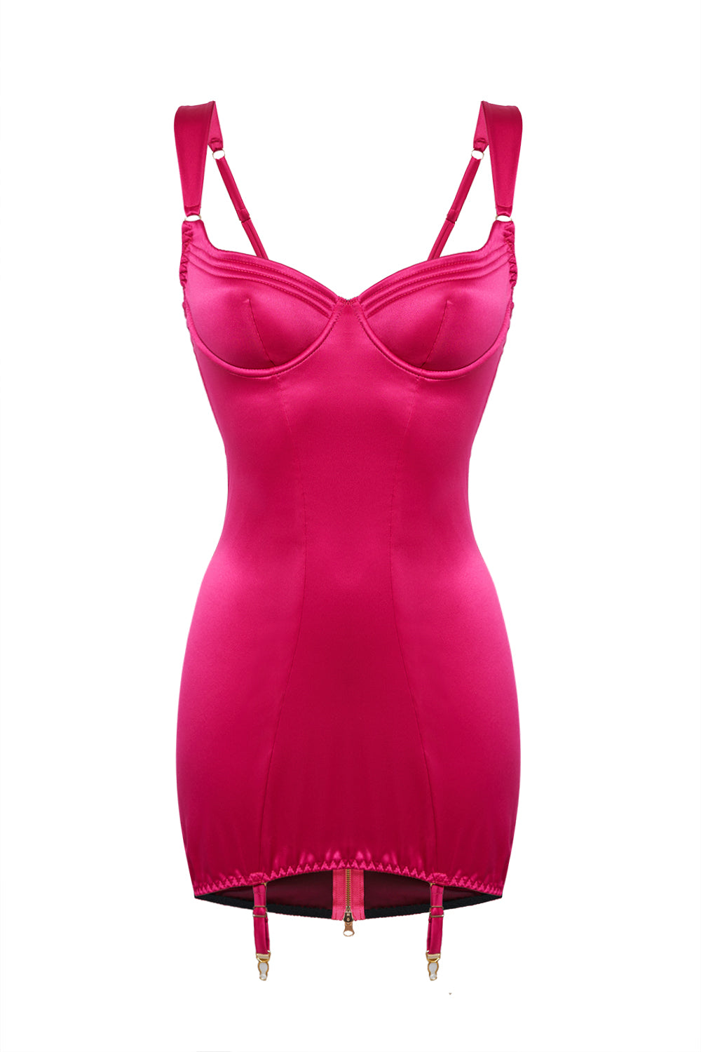 Cymothoe Fuchsia garter dress for YULIA NELSON