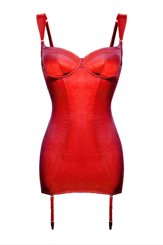 Cymothoe Red garter dress - yesUndress