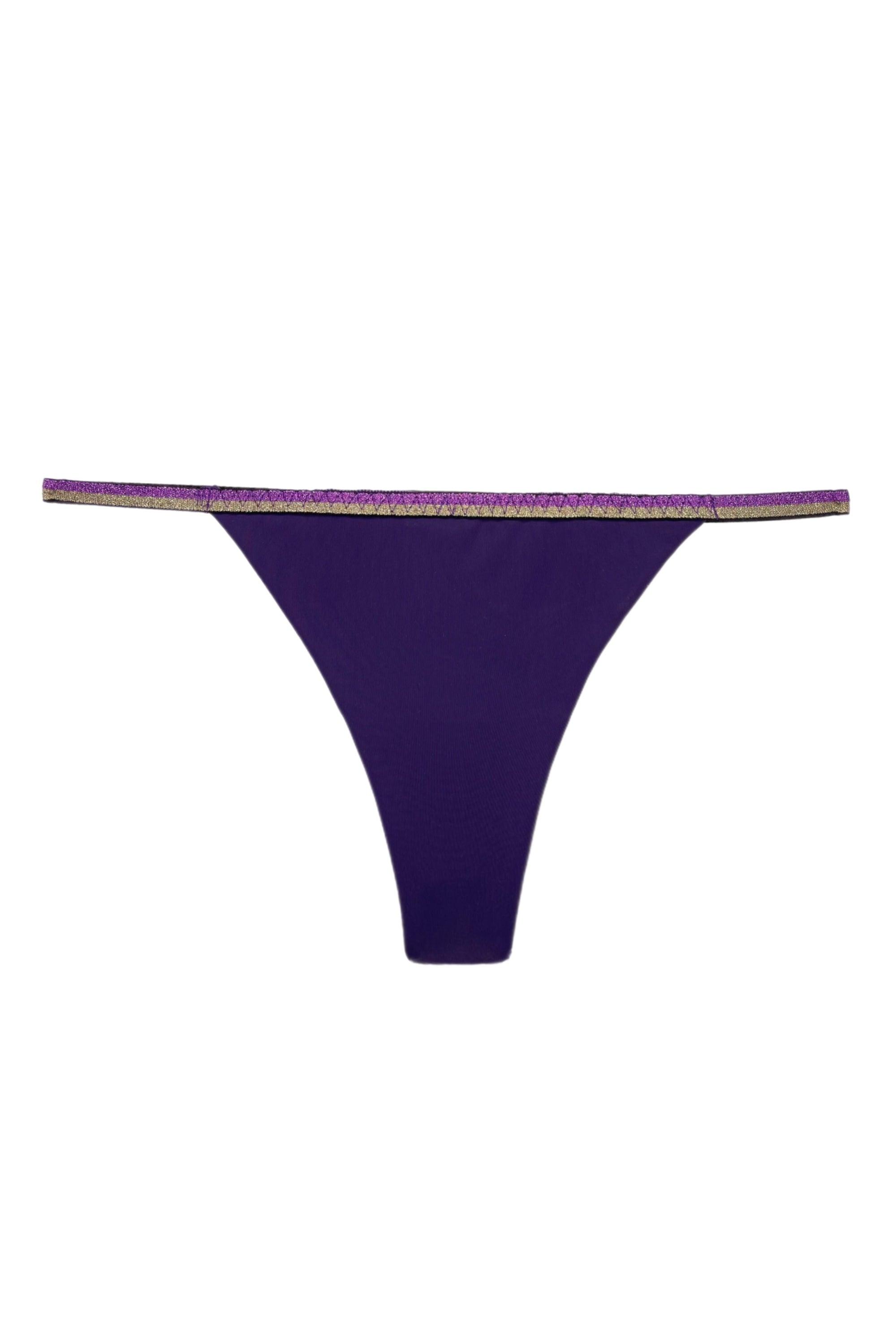 Flexy Plum gold thongs - yesUndress